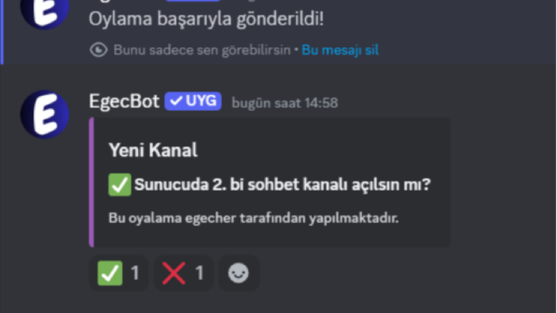 EgecBot Onaylı Discord Botu