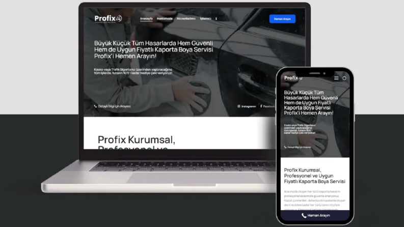 Profix Kaporta Boya Servisi Websitesi