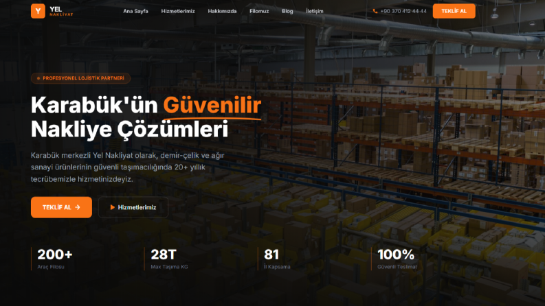 Nakliyat Firması Web Sitesi