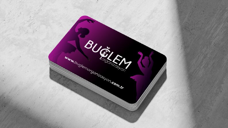 Buğlem organizasyon kartvizit tasarımı 