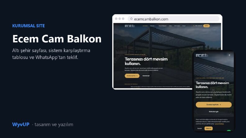 Ecem Cam Balkon - Şehir Sayfalı Kurumsal Site