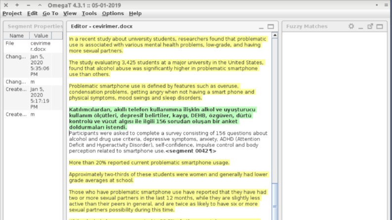Translation in Linux (Tur>Eng)