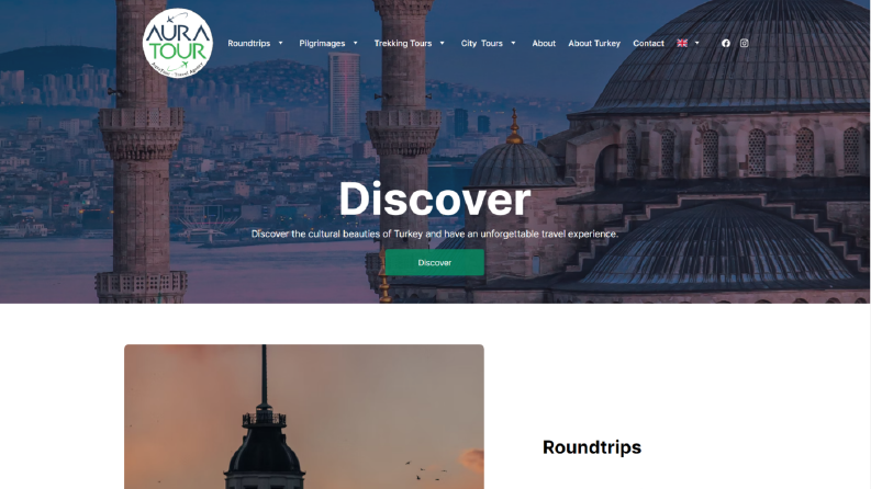 Hostinger ile yapılan seyahat acentası web sitesi tasarımı 
