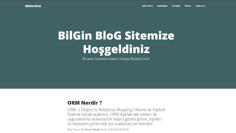Blog Sitesi Tasarımı