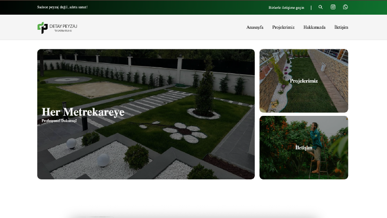 Detay Peyzaj Panelli Web Site