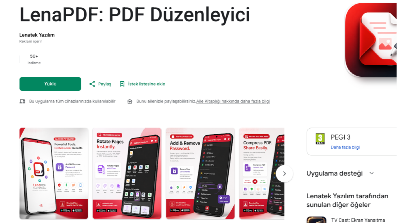 PDF Düzenleme ve Oluşturma Uygulamamız Yayında