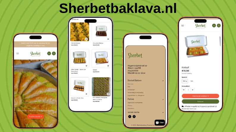 Sherbekbaklava.nl shopify sitesi