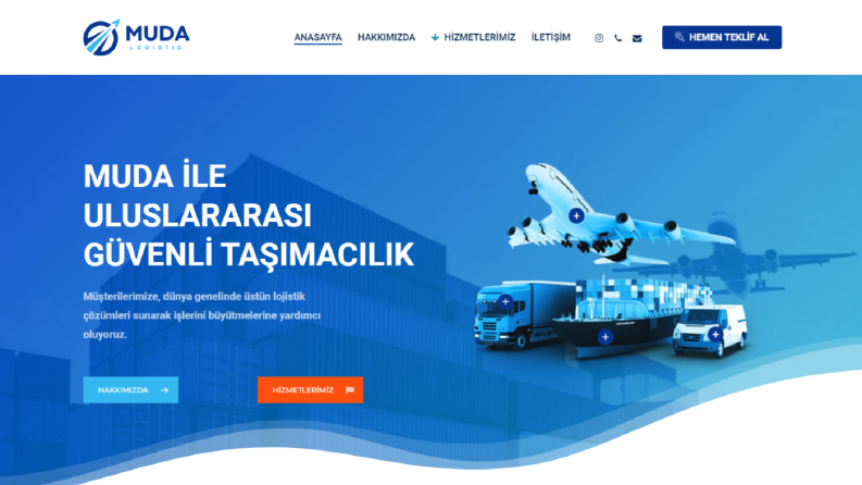 Muda Lojistik Wordpress Web Tasarım Hizmeti