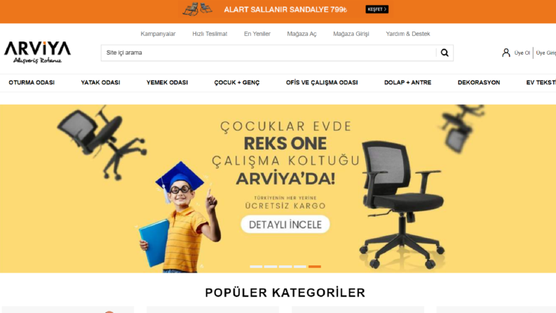 arviya.com e-ticaret websitesi kategori içeriklerini yazdık