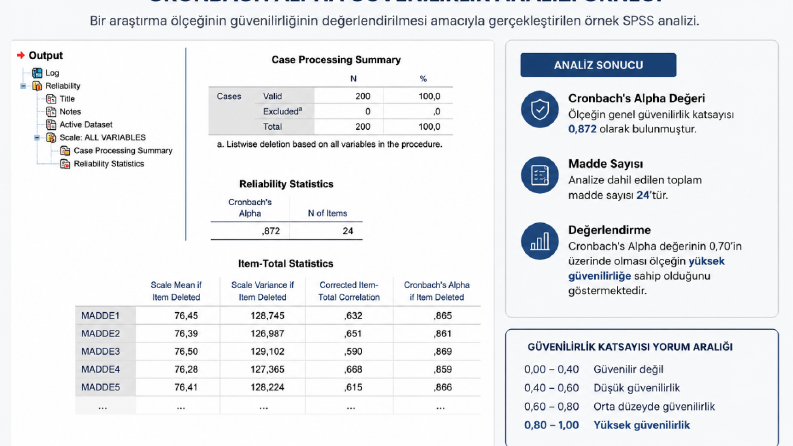 Cronbach Alpha Güvenilirlik Analizi Örneği