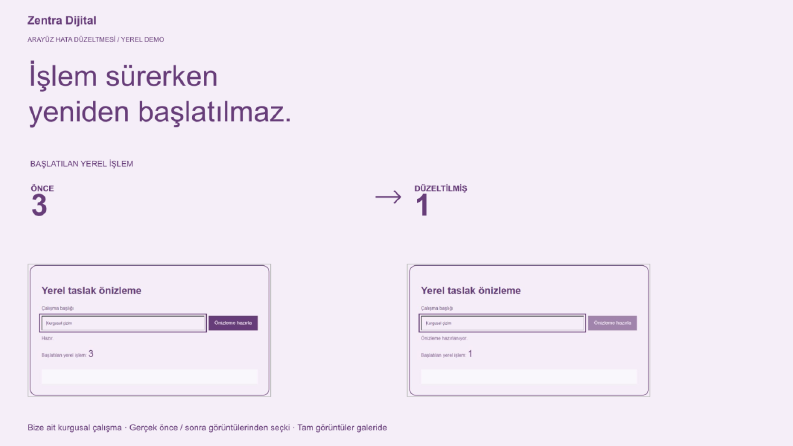 Çizim Taslağı · Tekrar Gönderimi Engelleme