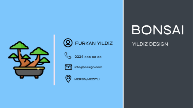 Bonsaı kartvizit 