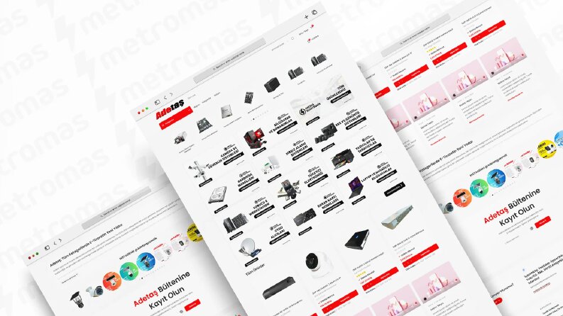 Adetaş Elektronik E-Ticaret Web Sitesi 