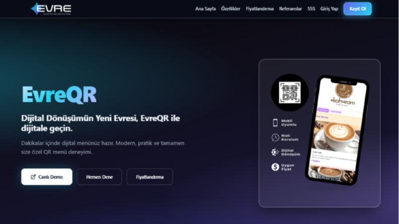 Evre Yazılım - Yazılım Web Sitesi Tasarımı