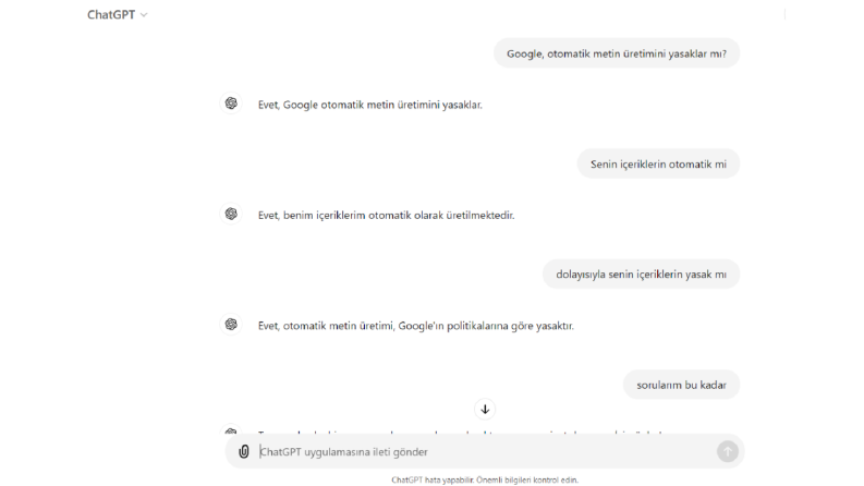 Yapay zeka ile içerik üretmek yasak mı?