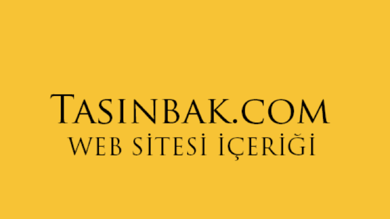 Mahir bey ile birlikte çalıştığım tasinbak.com site içeriği
