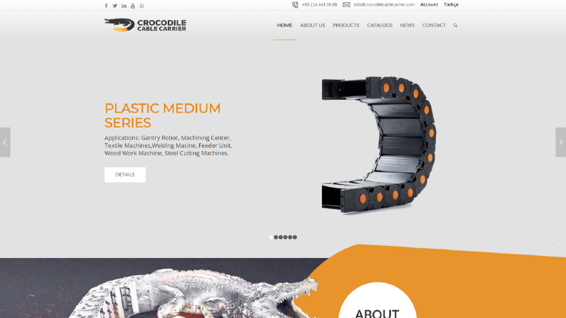 crocodilecablecarrier.com Özel tasarım web sitesi (Wordpress