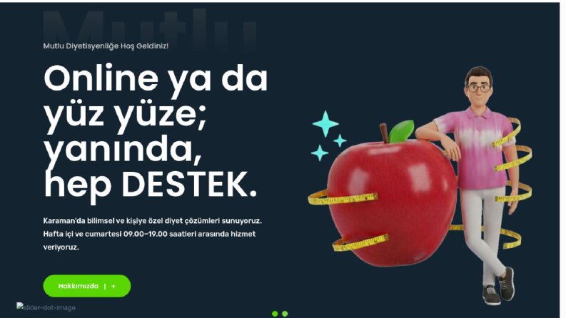 Mutlu Diyetisyenlik – WordPress Danışmanlık Web Sitesi