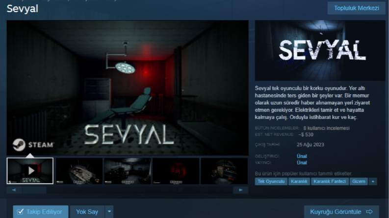 Sevyal - Steamde Oyun Yayınlama