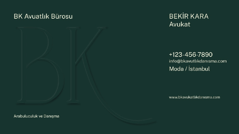 BK Avukatlık Bürosu Kartvizit Tasarımı