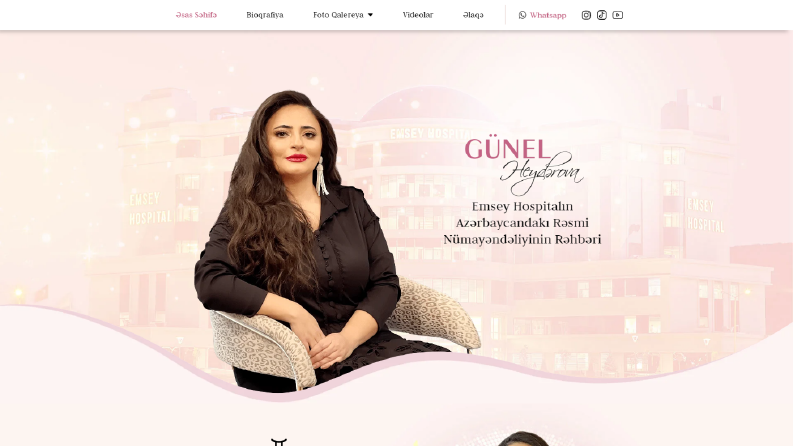 AZERBAYCAN: gunelheyderova.com Özel tasarım web sitesi