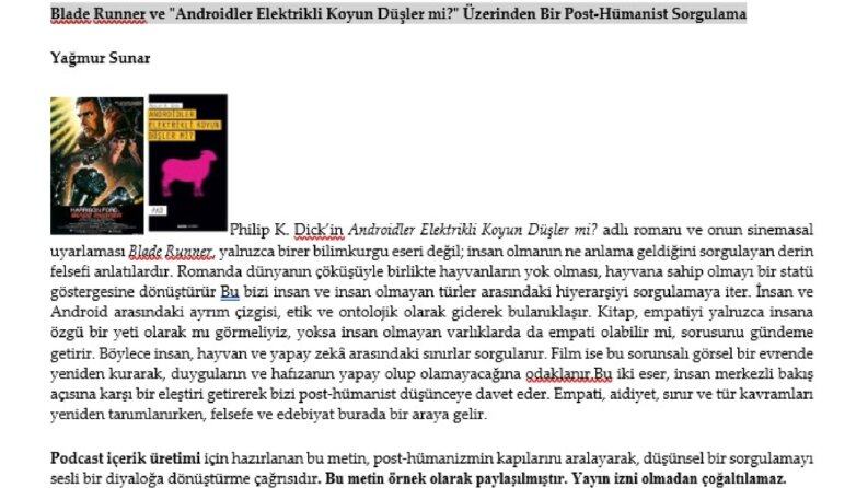 Podcast İçerik Üretimi: Kitap ve Film Yorumu-İncelemesi