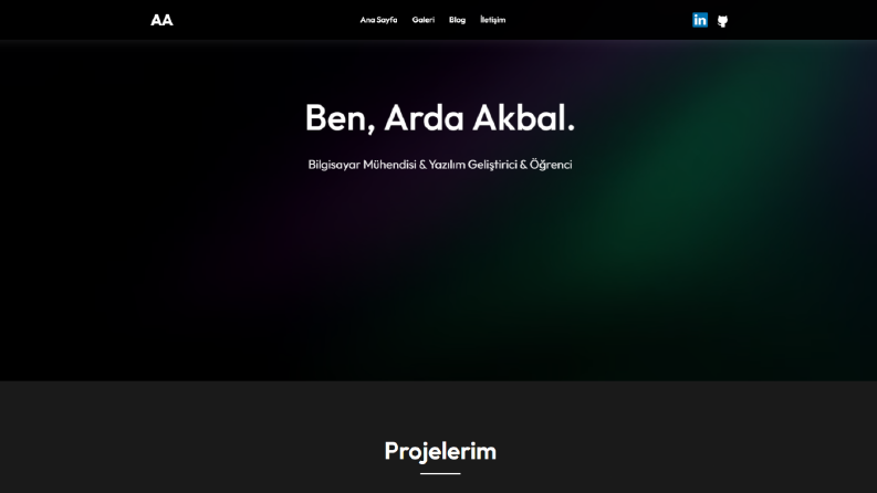 Biyografik Web Sitesi - ardaakbal.com