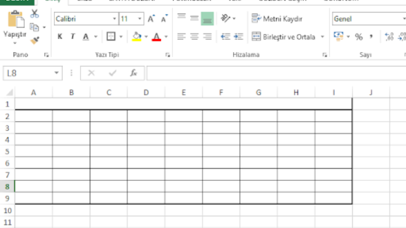 Sizin için Excel tablosu yapabilirim