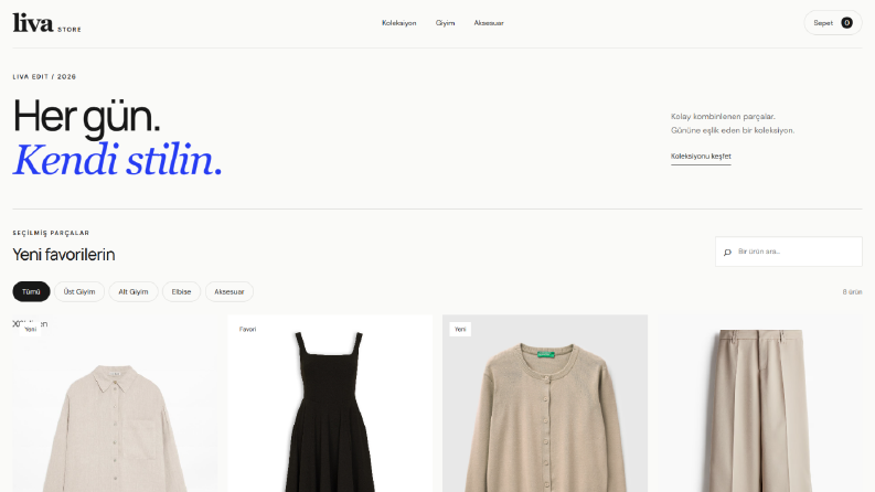 Liva Store — Butik Mağaza Demo Sitesi