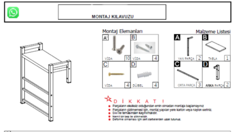 Mobilya Montaj Kılavuzu