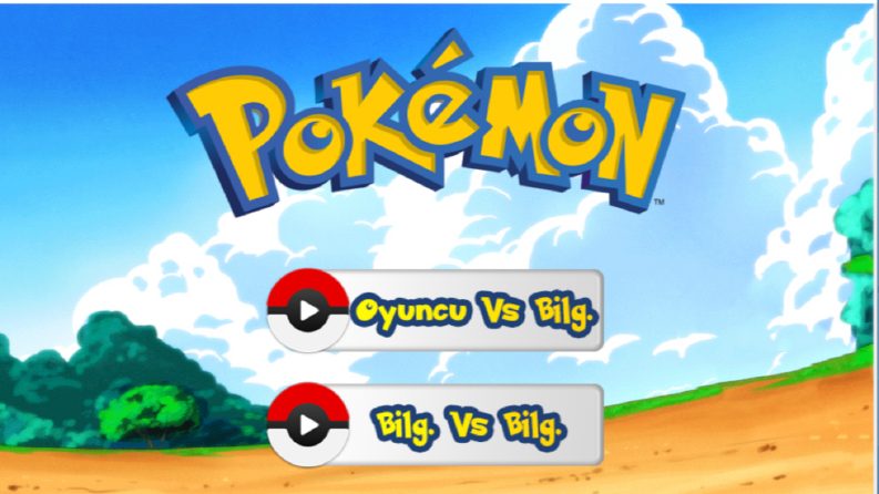 Javada Tasarlanmış Pokemon Kart Oyunu