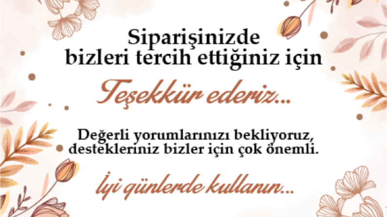 Teşekkür kartı tasarımı hazırlayabilirim