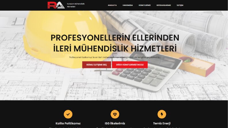Ra Kurulum Mühendislik Web Site Tasarımı