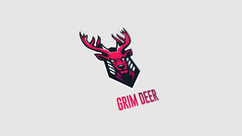 Grim Deer Mascot Logo Tasarımı