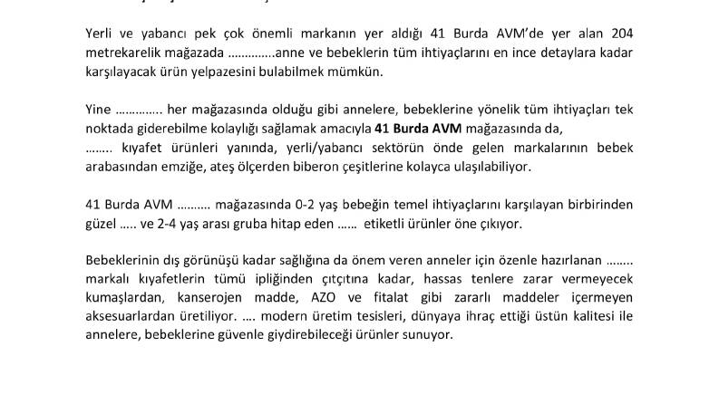 BASIN BÜLTENİ ÖRNEĞİ
