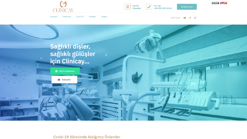 Clinicay Web Sitesi Tasarımı