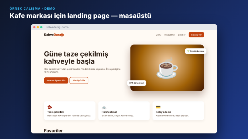 Kahve Durağı - Mobil Uyumlu Landing Page (Demo)
