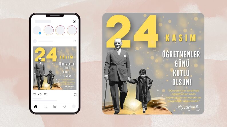 24 Kasım Öğretmenler Günü İçin Instagram Gönderisi