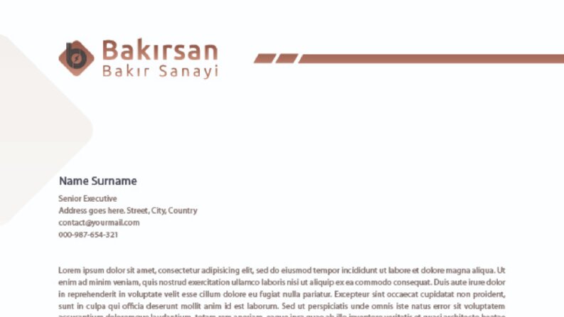 Bakırsan Bakır Kurumsal Kimlik Çalışması