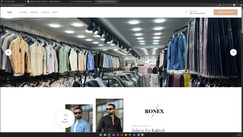 Ronex Tekstil Kurumsal Website Çalışması