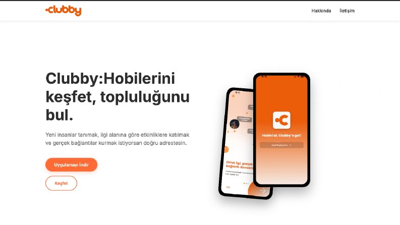 Clubby - App Landing Page