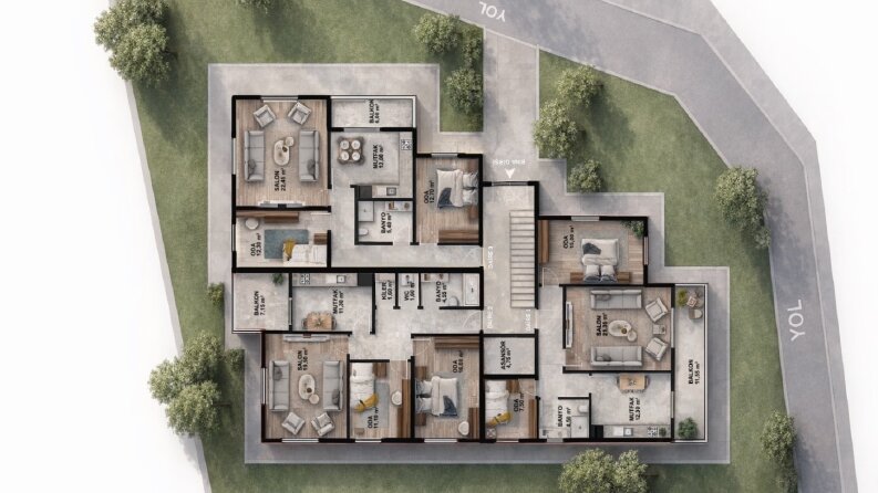 Sunumluk Mimari Plan Boyama | Procreate ile Görselleştirme