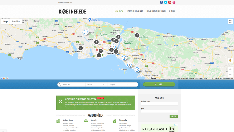 Kobinerede - Şirket Rehberi Sistemi - kobinerede.com