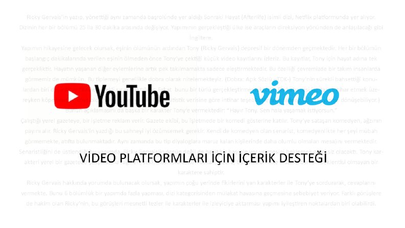 Video İçerik Editörlüğü