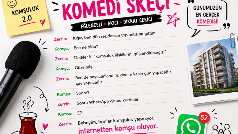 Komşuluk 2.0 – Kısa Komedi Skeç Senaryosu