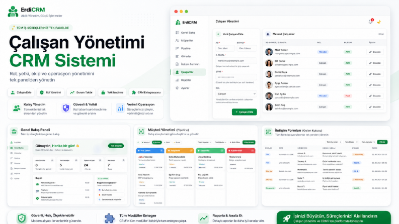 Multi-Tenant CRM Sistemi — Laravel 12 + Node.js