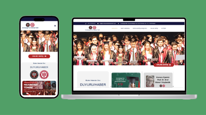 Cerrahpaşa Tıp Fakültesi Vakfı Web Sitesi Tasarımı