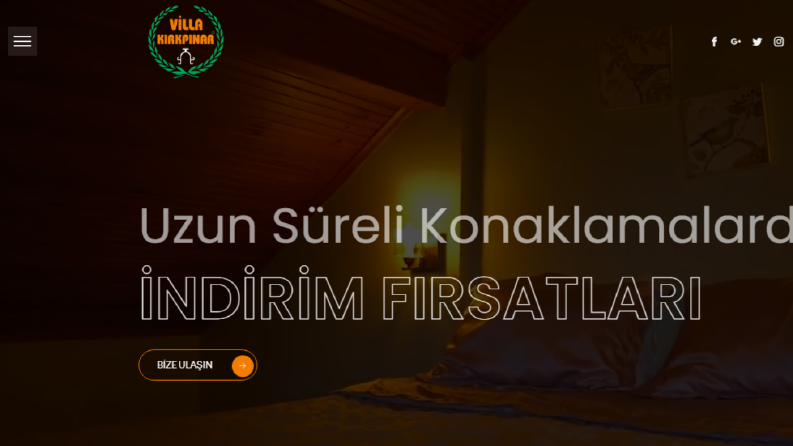 Villa Hotel Konaklama Wordpress Web Sitesi