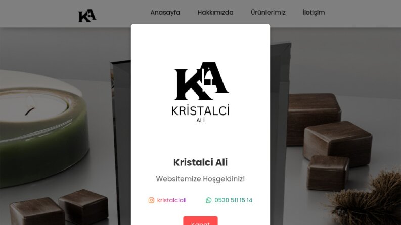 Kristalci Ali Web Tasarımı 