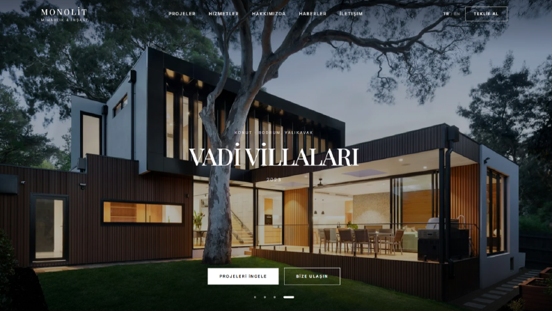 Mimarlık Ofisleri İçin Modern ve Portföy Odaklı Web Sitesi